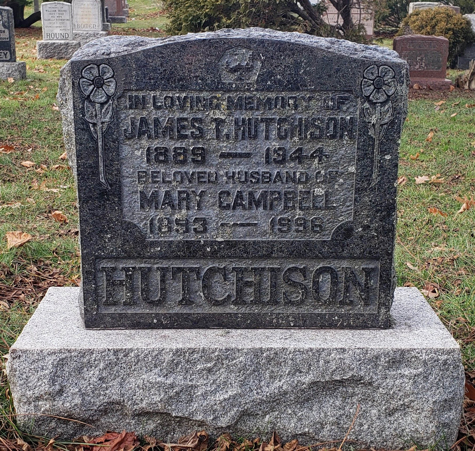 Photo of headstones/Mary Campbell died 1996 MI  Guelph Ontario